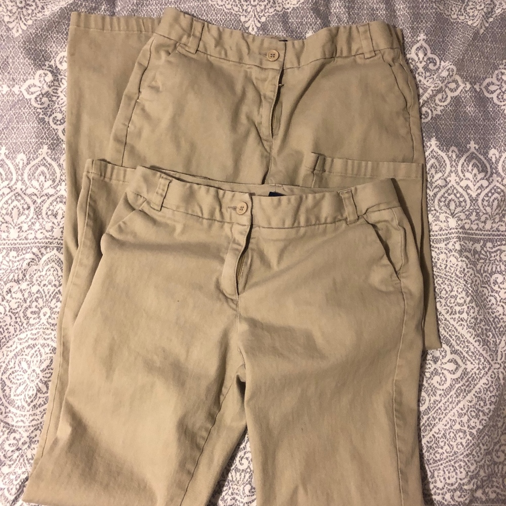 Bundle-Izod khaki girls school pants, size 14